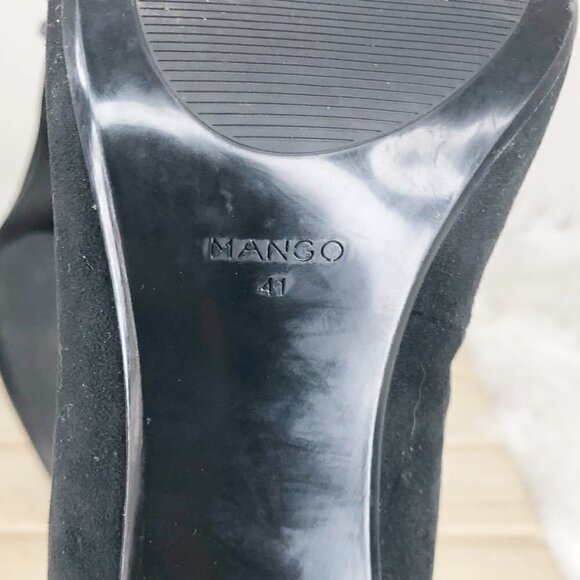 Mango Black Velvet with 2.5 in Heels Pumps Size 9.5 - Picture 4 of 5